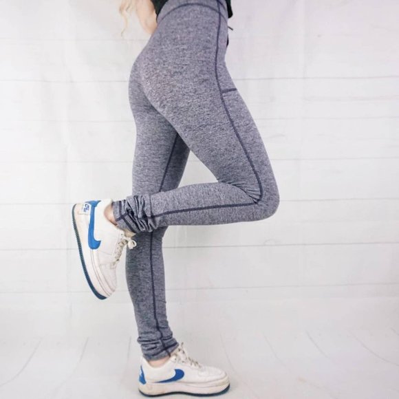 🍓Y2K HEATHER PURPLE GREY LULULEMON YOGA PANTS WITH POCKETS🍓 - Picture 2 of 4